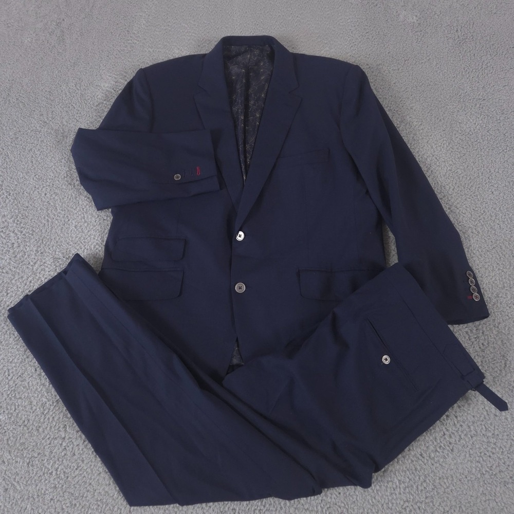 Michael Andrews 2-Piece Suit Men 46R Pants 40x31 Escorial Bespoke Surgeon Cuff